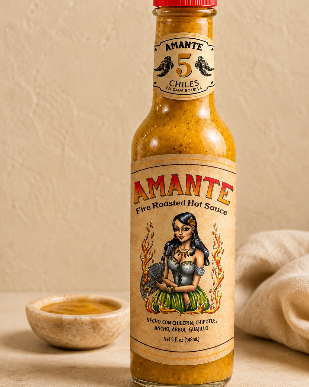AMANTE Fire Roasted Hot Sauce