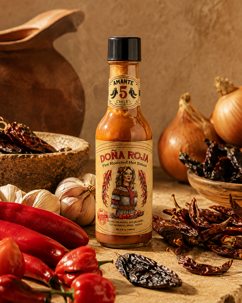 DOÑA ROJA Fire Roasted Hot Sauce